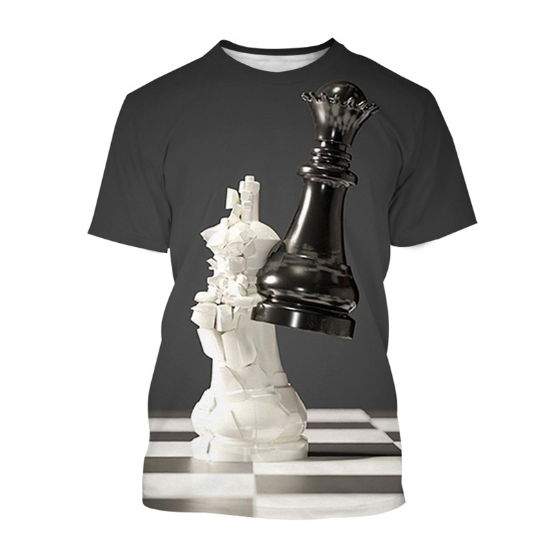3D Printing Chess - 남성용 3D 인쇄 체스 T 셔츠의