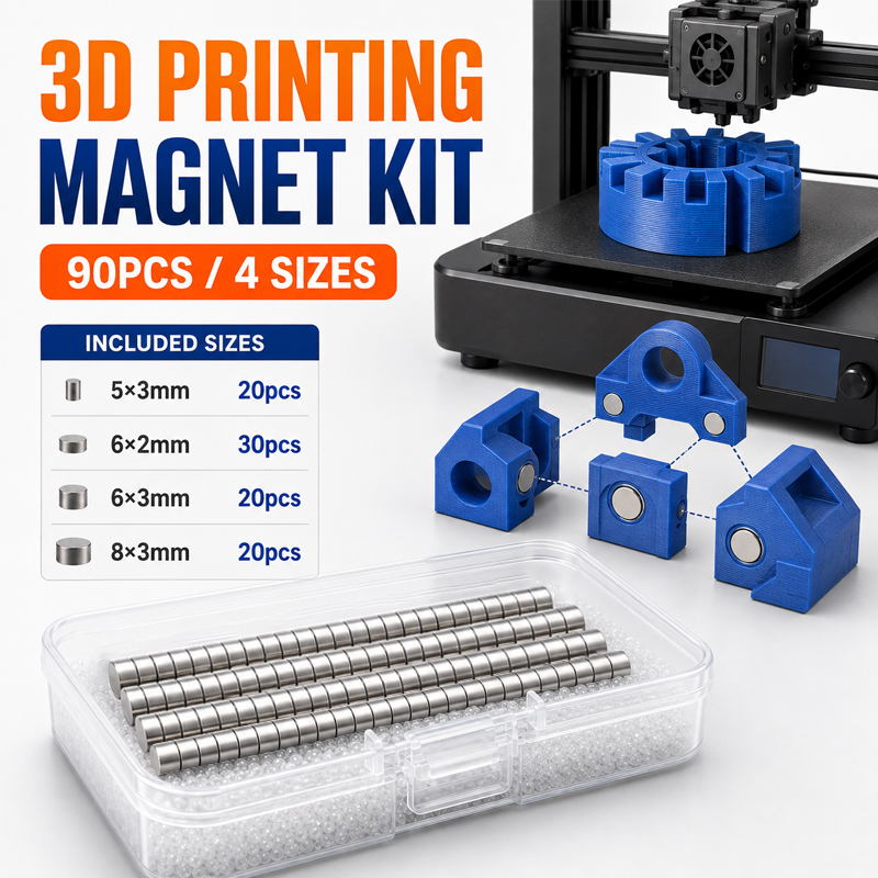 3D Printing Housing - 90개 3D 프린팅 자석 키트 4가지