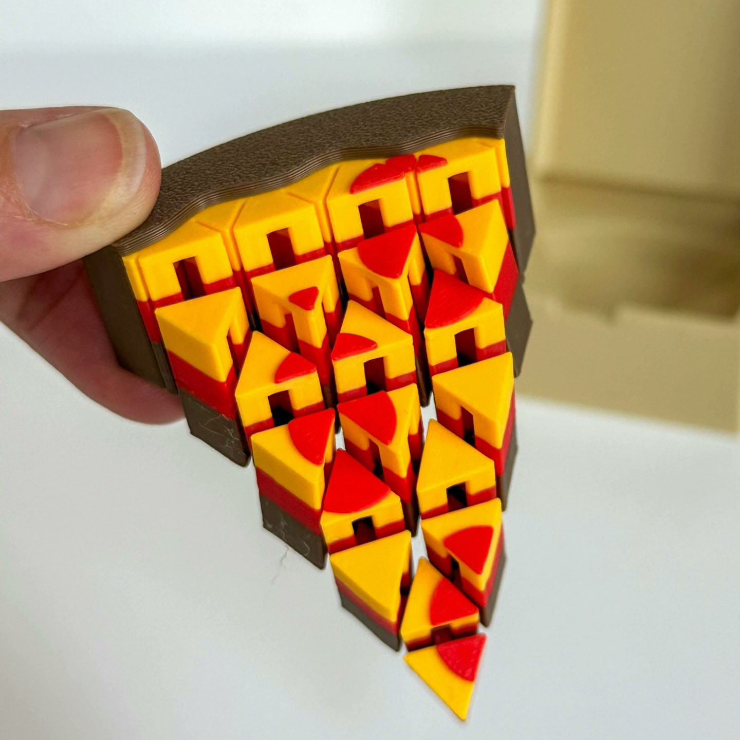 3D Printing In Food - 3D 프린팅 미니 피자 조각상, 포즈