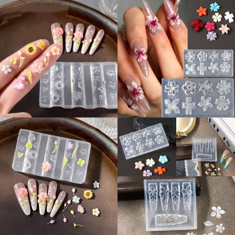 3D Printing Nails - 새로운 꽃 네일 아트 몰드 3D
