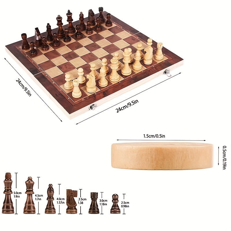 3 in 1 체스 보드, 접이식 목재 휴대용 체스 게임 - 3D Printing Chess 리뷰 및 가격