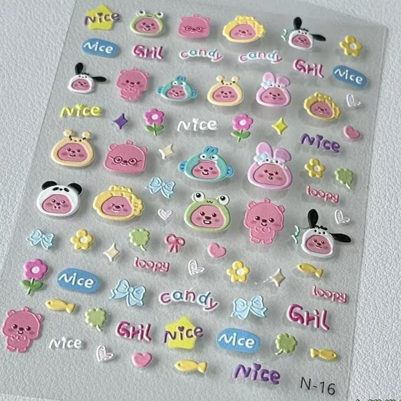 루피 3D 엠보싱 스티커, 투명 DIY 스티커, 귀여운 - 3D Printing Nails 리뷰 및 가격