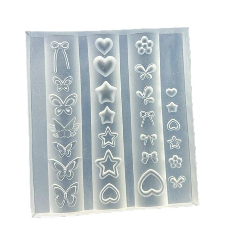 ❤️   1pc Bowknot 바다 해파리 쉘 로즈 리 - 3D Printing Nails 리뷰 및 가격