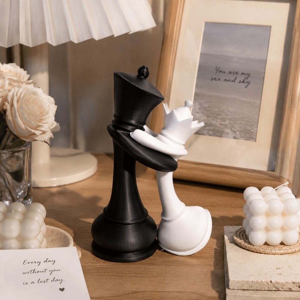 3D 프린팅 체스 조각상 집 장식 커플 선물 킹과 퀸  - 3D Printing Chess 리뷰 및 가격