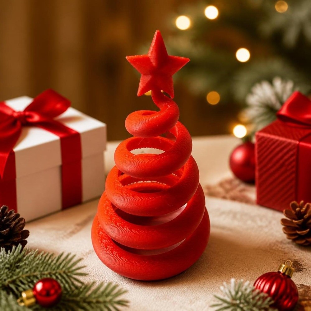 3D 프린팅으로 제작된 크리스마스 장식품, 나선형 디자 - 3D Printing Xmas Ideas 리뷰 및 가격