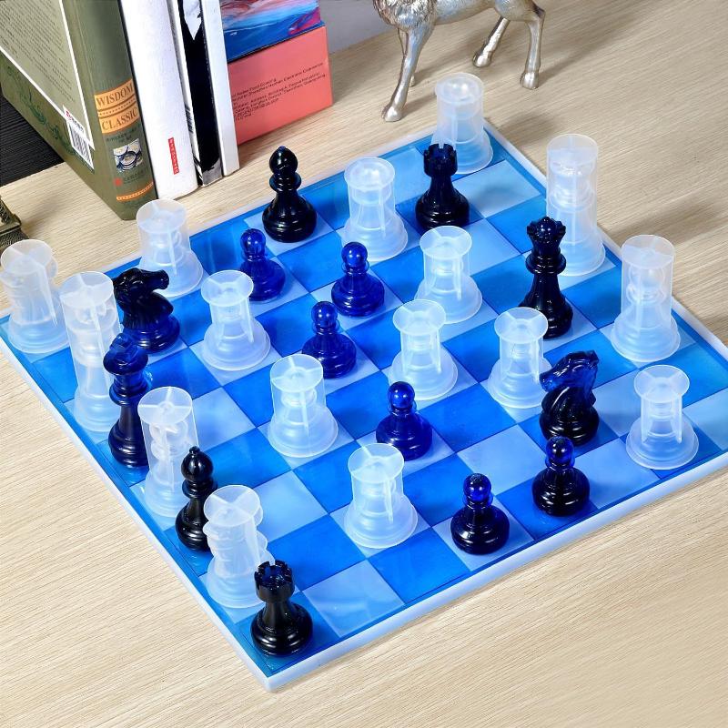 레진 체스 세트 몰드, 체스판 실리콘 레진 몰드, 3D - 3D Printing Chess 리뷰 및 가격