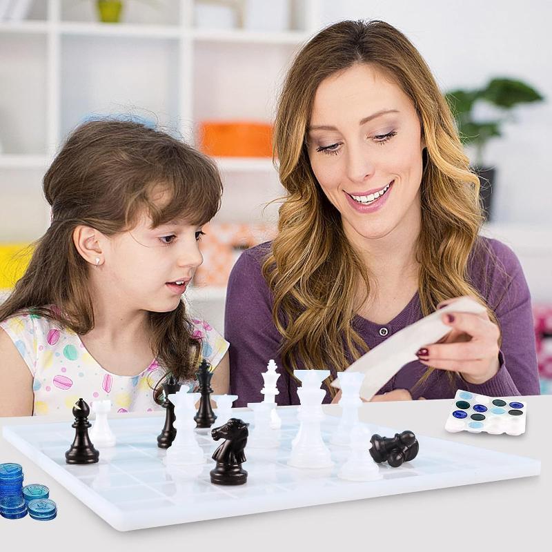 레진 체스 세트 몰드, 체스판 실리콘 레진 몰드, 3D - 3D Printing Chess 리뷰 및 가격