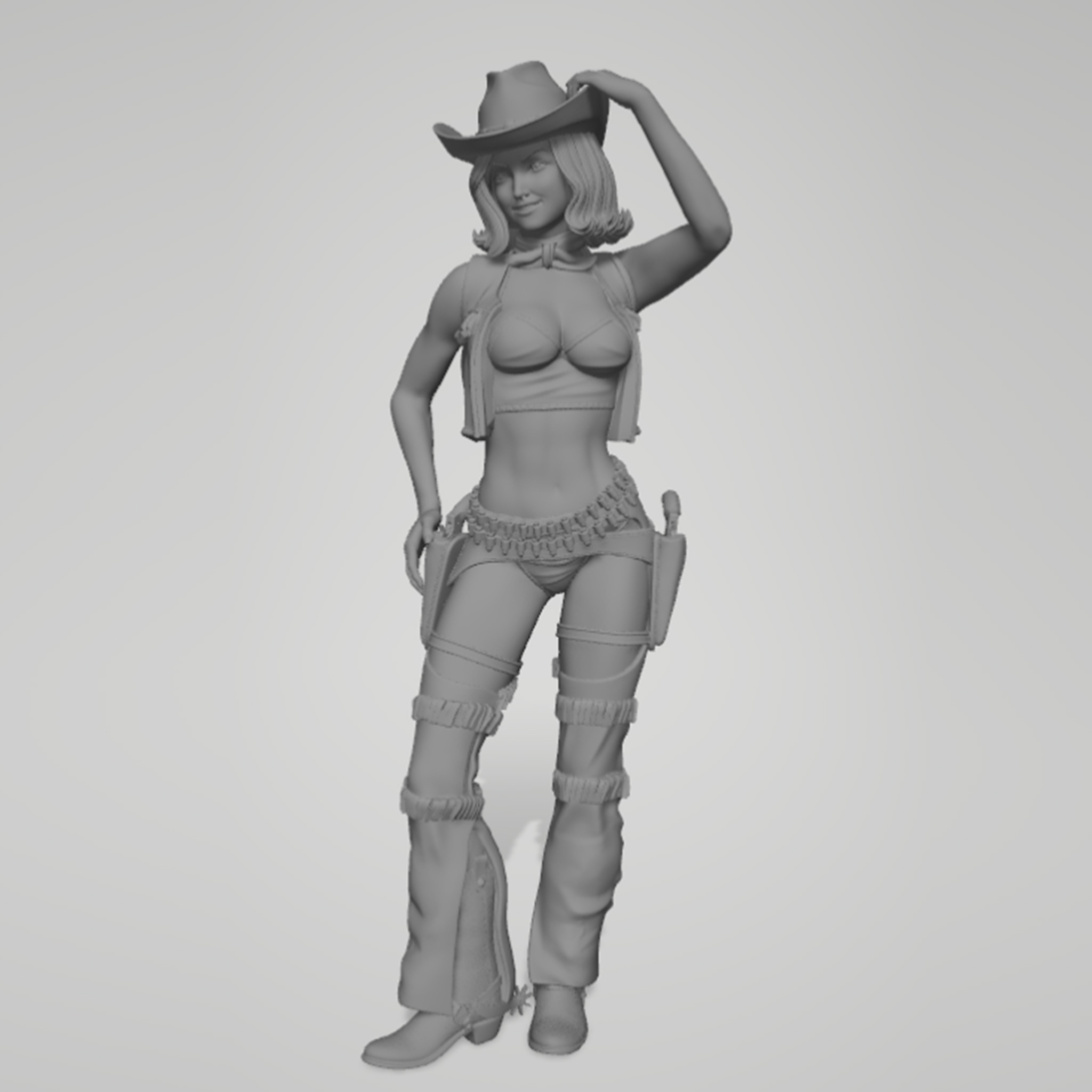 1/24 1/18 1/12 카우보이 소녀 조립식 3D  - 3D Printing Material 리뷰 및 가격