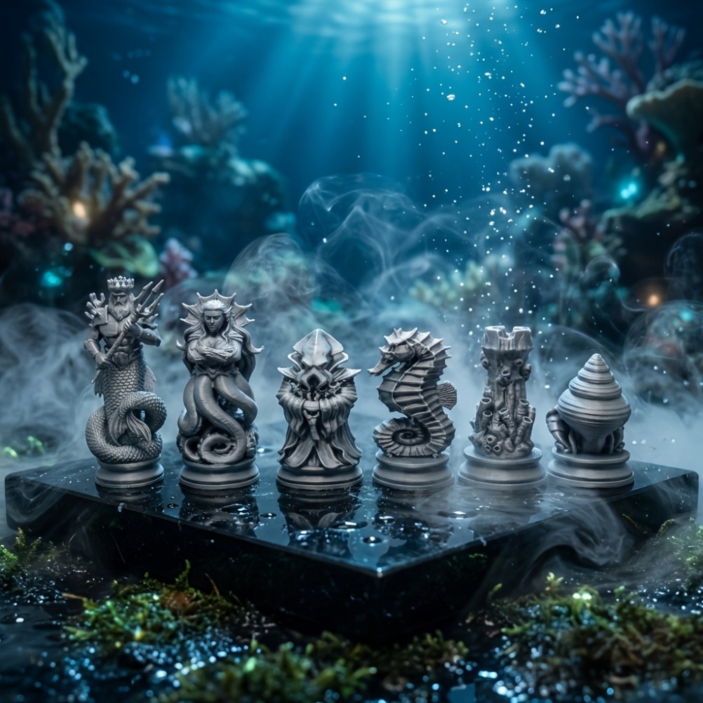 16피스 해양 신화 체스 피규어 3D 프린팅 심해 테마 - 3D Printing Chess 리뷰 및 가격