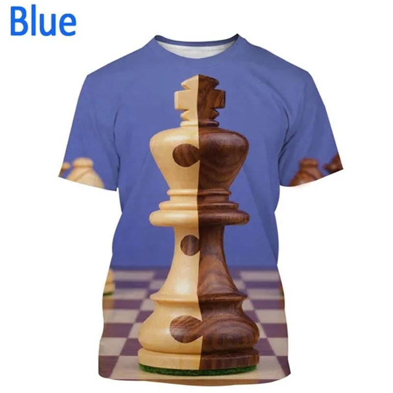 남녀공용 체스 게임 3D 프린팅 티셔츠, 체크 보드 그 - 3D Printing Chess 리뷰 및 가격