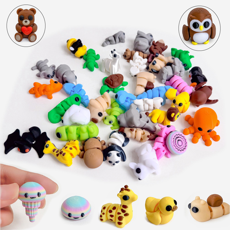 10-50Pcs 3D 인쇄 된 다채로운 미니 동물 인형 - 3D Printing Egg 리뷰 및 가격