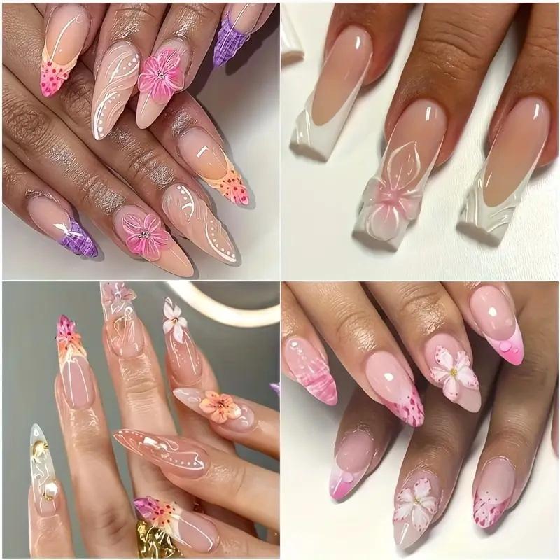 2개입 3D 꽃 실리콘 네일 몰드 백합 5잎 꽃 네일  - 3D Printing Nails 리뷰 및 가격