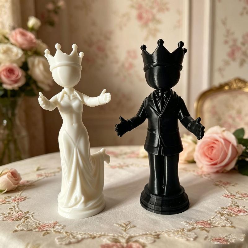 북유럽 스타일 3D 프린팅 체스 조각상 추상적인 왕과  - 3D Printing Chess 리뷰 및 가격