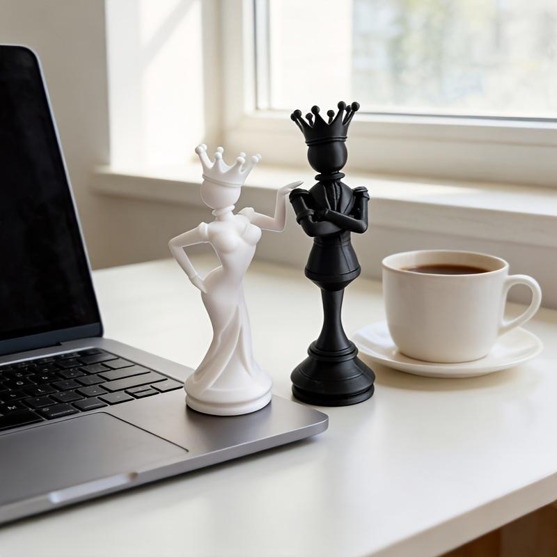 3D 프린팅 체스 킹 퀸 커플 조각상 2개, 카페/매장 - 3D Printing Chess 리뷰 및 가격