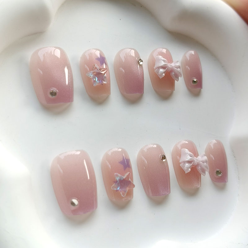 10개입 10대 소녀 패션 귀여운 핑크 퍼플 리본 사랑 - 3D Printing Nails 리뷰 및 가격