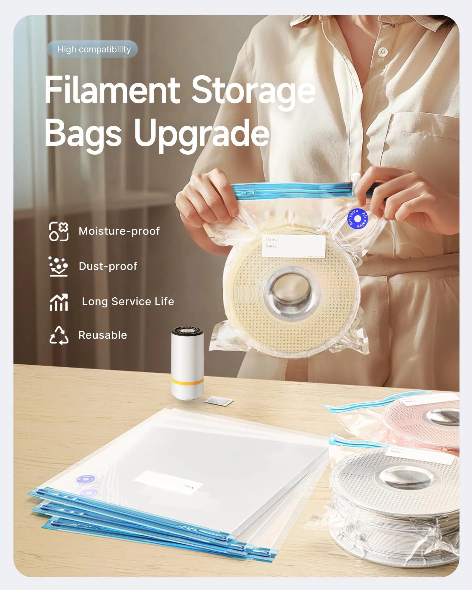 USB 충전식 전기 공기 펌프가 포함된 3D 프린터 필 - 3D Printing Technology 리뷰 및 가격