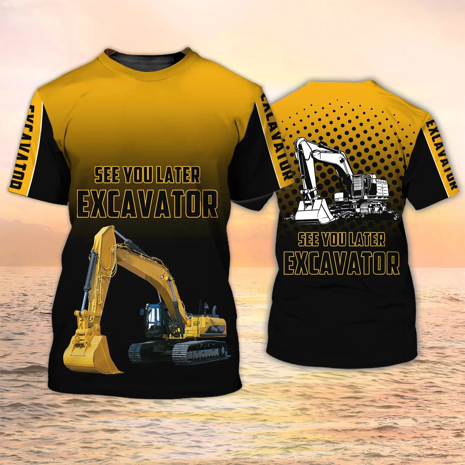굴삭기 티셔츠 중장비 운전기사 3D 프린트 소년 소녀  - 3D Printing Excavator 리뷰 및 가격