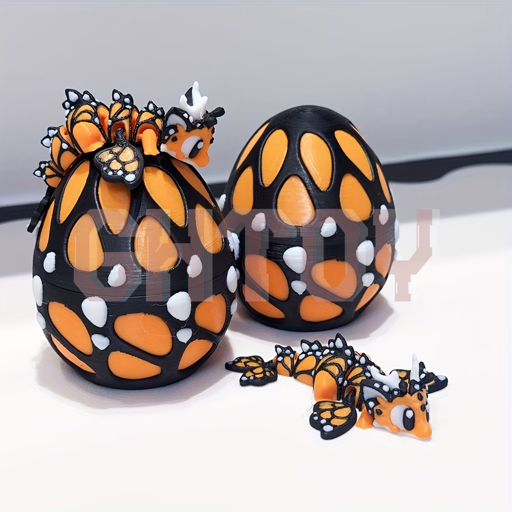 3D 프린팅으로 제작된 나비 모양의 용 알, 관절이 움 - 3D Printing Egg 리뷰 및 가격