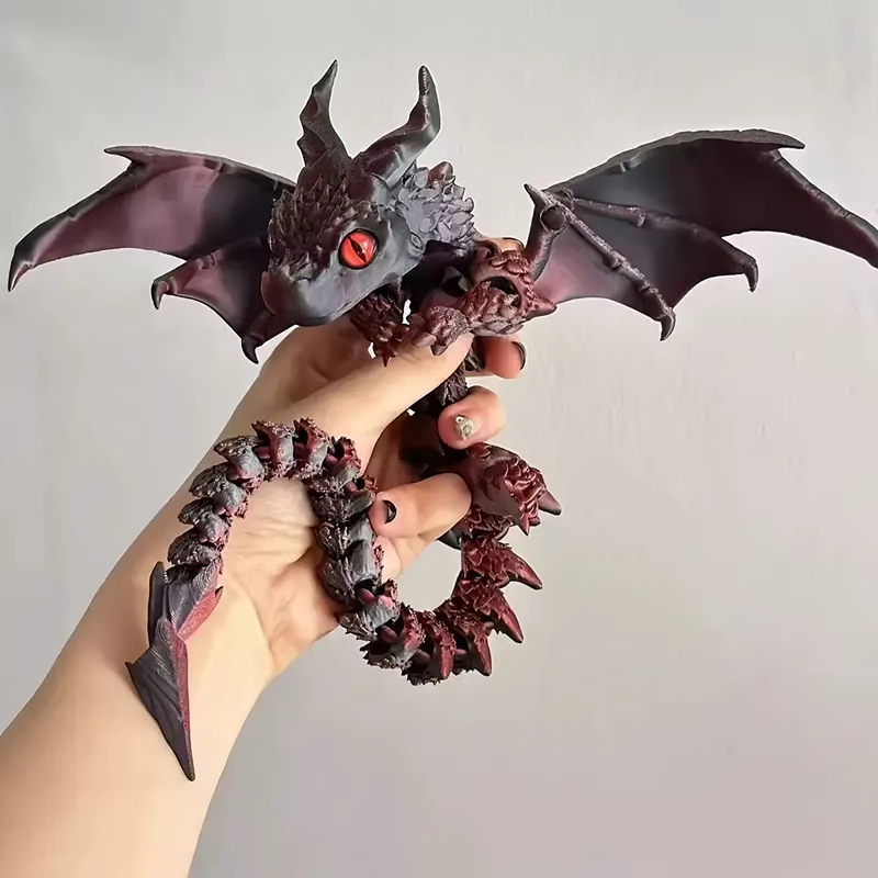 무작위 눈을 가진 3D 인쇄 날개 달린 캐리지 드래곤  - 3D Printing Ultem 리뷰 및 가격