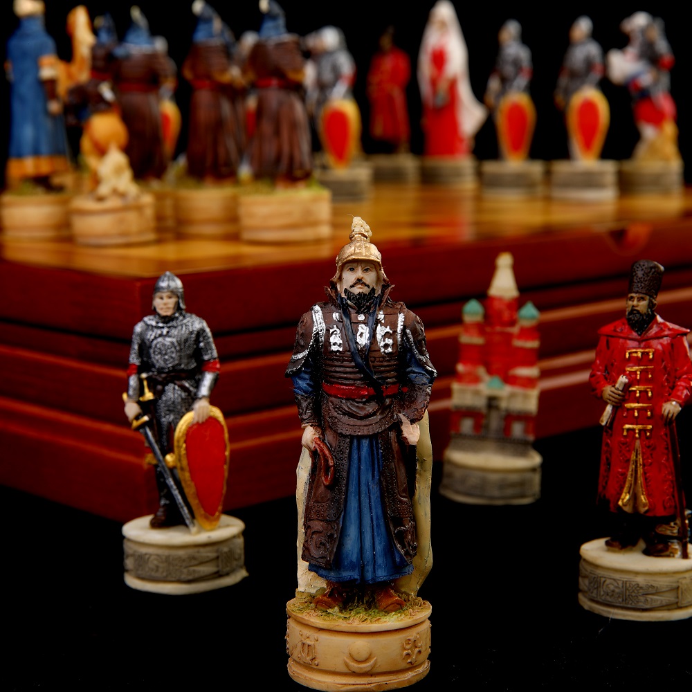 전쟁 테마의 체스 세트 징기스칸 대. 러시아-32 3D - 3D Printing Chess 리뷰 및 가격