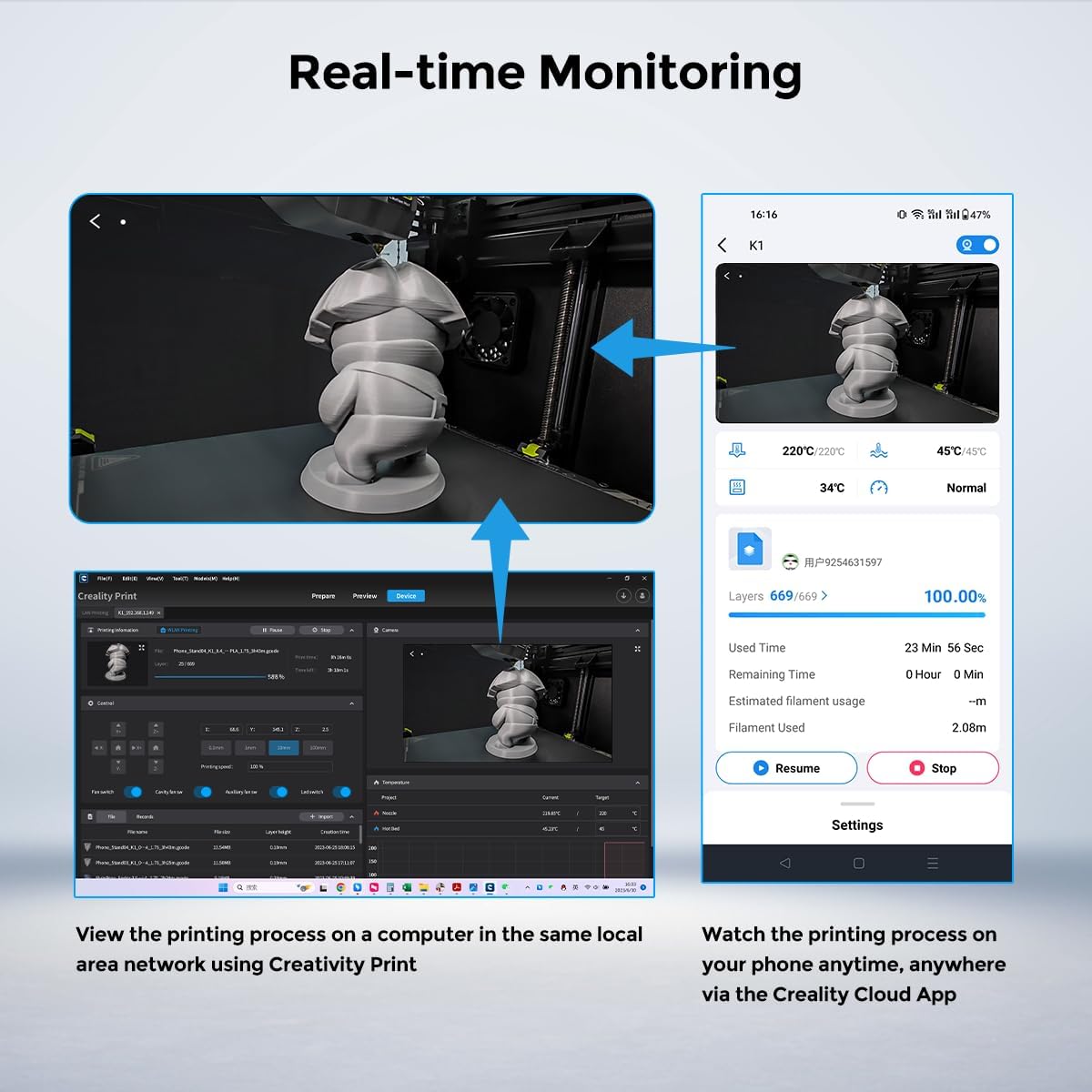 Creality K1C/K1 SE AI 카메라 HD 화 - 3D Printing Ai 리뷰 및 가격